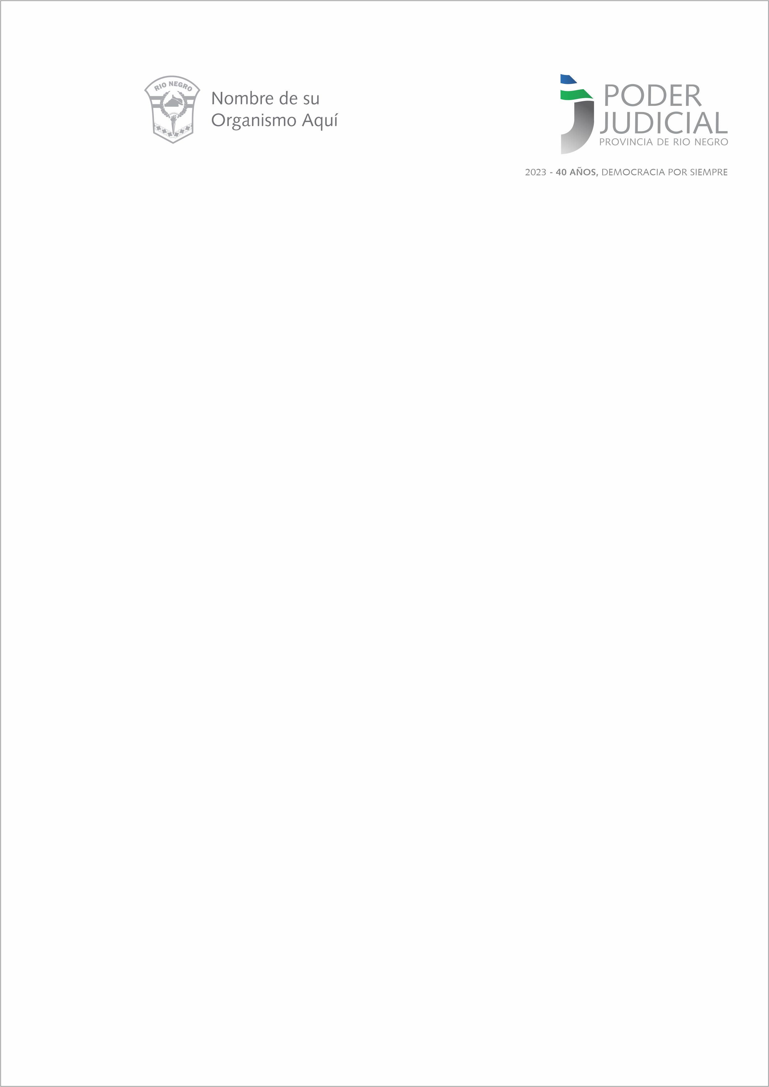 A4 protocolar con organismo